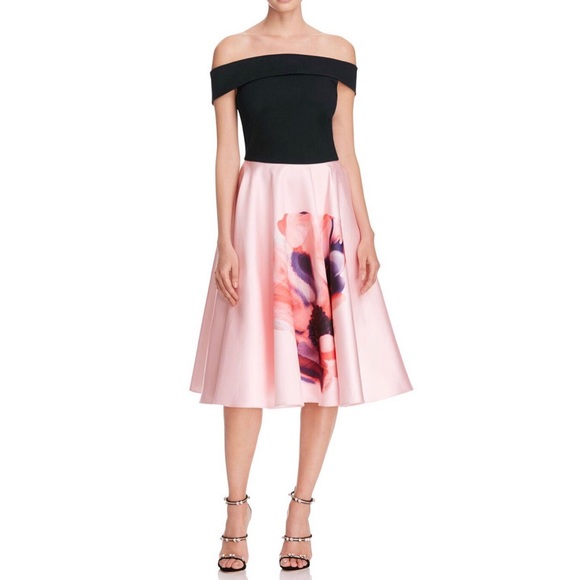Ted Baker Dresses & Skirts - Ted Baker Cosmic Bloom Bardot Dress sz 10